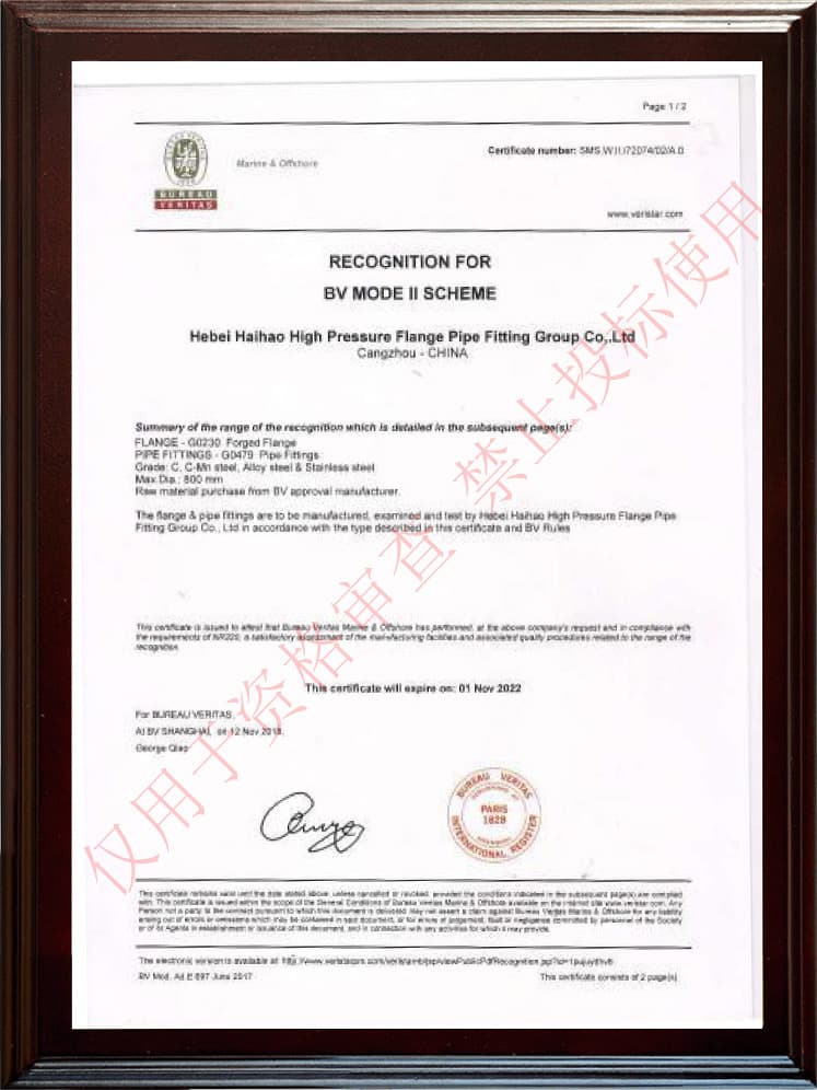 شهادة Bureau Veritas