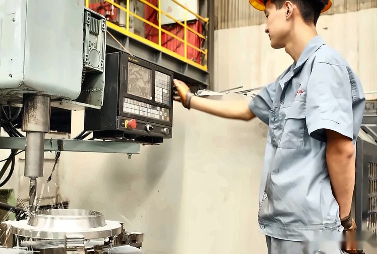 تشغيل CNC — المشغل عند وحدة التحكم